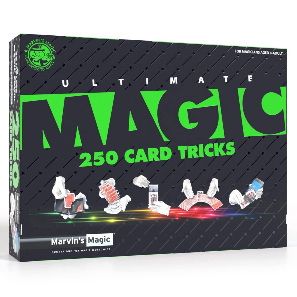 Marvin\'s Magic - Ultimate 250 Card Tricks Set - Children and Adults Magic Card Set - Includes Illustrated Guide - Suitable for Age 8+