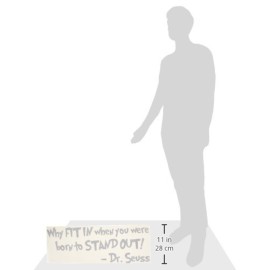 Innovative Stencils Why Fit in When You were Born to Stand Out Dr. Seuss Wall Kids Girl Room Decal (28 Wide X 10.5 High) 1167