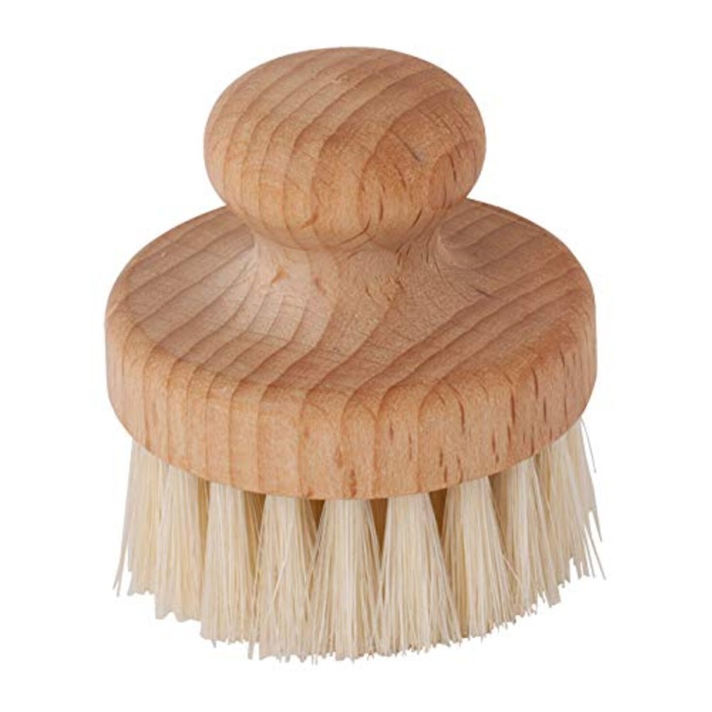 Redecker Natural Pig Bristle Round Face Brush with Oiled Beechwood Handle, 2-Inches Redecker Natural Pig Bristle Round Face Brush with Oiled Beechwood Handle, 2-Inches