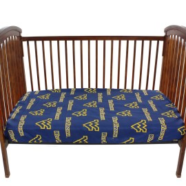 College Covers West Virginia Mountaineers Pair of Fitted Crib Sheets, 28 x 52 x 6, Team Color