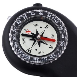 Skywalker 3-in-1 Compass with Built-in Flashlight and Lanyard (Black)