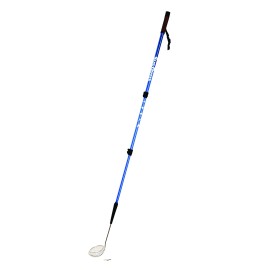 Sand Dipper Full Size Beach Scoop Shovel & Sifter Tool for Beachcombing - Adjustable Sea Glass, Shell, Shark Tooth Sifter for the Beach - Can Be Used as a Walking or Hiking Stick Too - Blue, 4 Basket