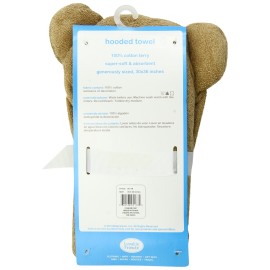 Luvable Friends Unisex Baby Cotton Animal Face Hooded Towel, Monkey, One Size