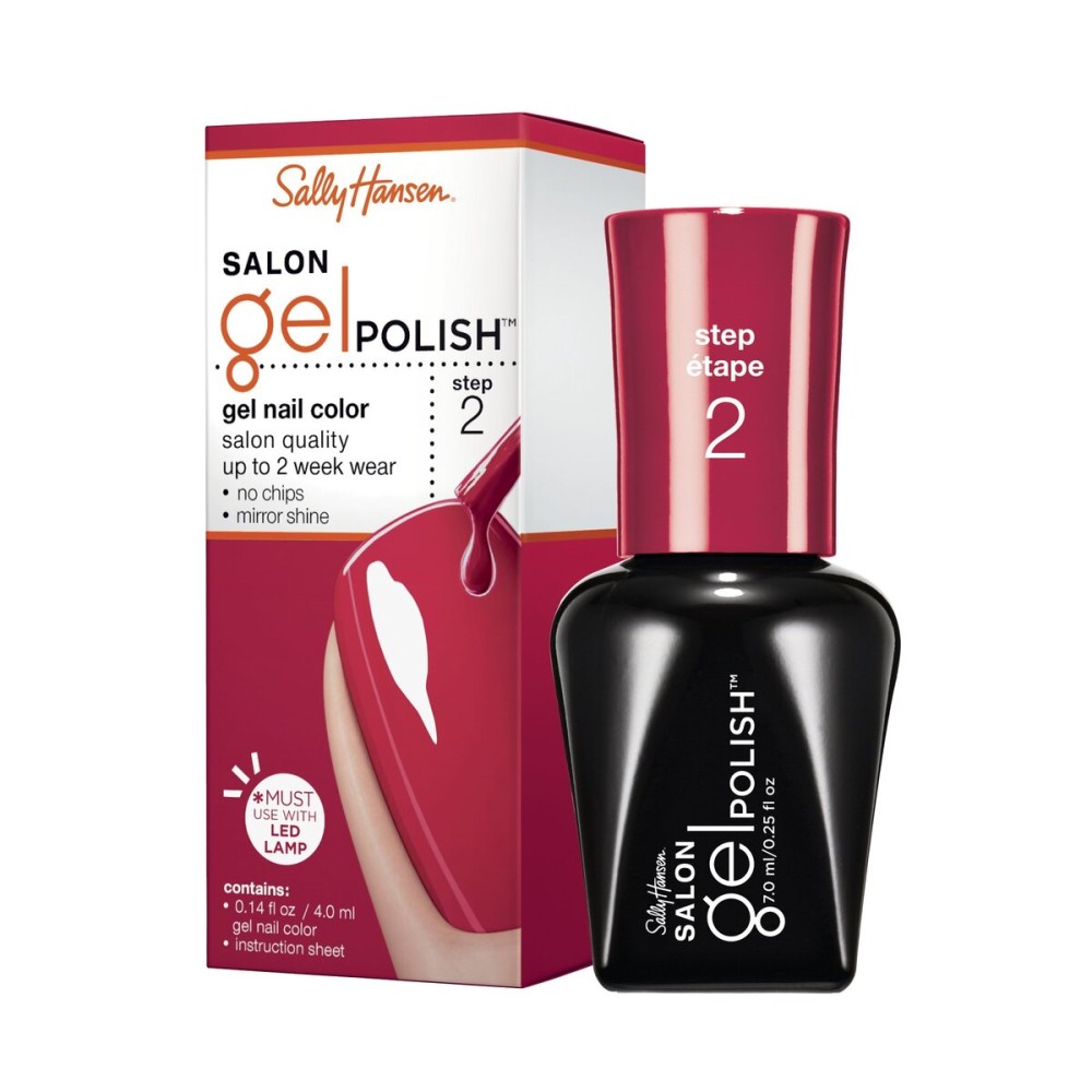 Sally Hansen Salon Gel Polish Nail Lacquer, Red My Lips, 0.14 Fl Oz Sally Hansen Salon Gel Polish Nail Lacquer, Red My Lips, 0.14 Fl Oz