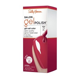 Sally Hansen Salon Gel Polish Nail Lacquer, Red My Lips, 0.14 Fl Oz Sally Hansen Salon Gel Polish Nail Lacquer, Red My Lips, 0.14 Fl Oz
