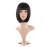 MapofBeauty 12 Inch/30cm Fashion Lady Short Straight Flat Bangs Bob Wig (Black)