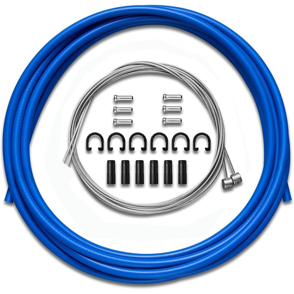 Universal Bicycle Brake Cable Kit for Bicycle Mountain Road Bike Repair (Blue,9.8ft)