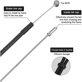 Universal Bicycle Brake Cable Kit for Bicycle Mountain Road Bike Repair (Blue,9.8ft)