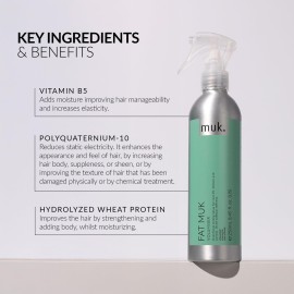 MUK. Fat Volumiser - Hair Volumizer Weightless Thickening volumizer Fine Hair, Adds Shine, Strength & Body. Ideal for Styling & Root Lift, 250ml MUK. Fat Volumiser - Hair Volumizer Weightless Thickening volumizer Fine Hair, Adds Shine, Strength & Body. Ideal for Styling & Root Lift, 250ml