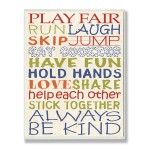 The Kids Room by Stupell Play Fair Typography Rectangle Wall Plaque