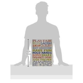 The Kids Room by Stupell Play Fair Typography Rectangle Wall Plaque