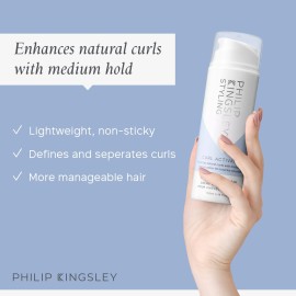 PHILIP KINGSLEY Curl Activator Defining Cream Curling Enhancing Styling Curly Wavy Hair Products, Natural Curls Enhancer with Medium Hold, 3.38 oz