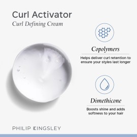 PHILIP KINGSLEY Curl Activator Defining Cream Curling Enhancing Styling Curly Wavy Hair Products, Natural Curls Enhancer with Medium Hold, 3.38 oz