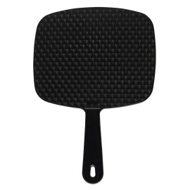 Diane Professional Quality Hand Mirror, Single Sided Hand Held Mirror with Handle for Salon, Barber, Vanity, Grooming, Shaving, and Travel, Medium, 7.5 x 10.75, Black