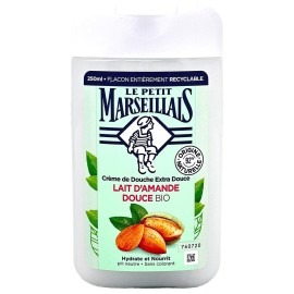 Le Petit Marseillais 1 Bottle of Body Wash Your Choice, French Shower Cream 6 Varieties 250ml (8.4oz) (Lait d\'Amande Douce (Sweet Almond Milk))