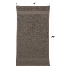 Fromm ColorSafe 100% Cotton Bleach Proof Salon Hair Towels, for Hairstylists, Barbers, Spa, Gym, Absorbent and Stain-Resistant Brown Towels for Drying Long, Curly, or Wavy Hair, 16 x 29, 6 Pack