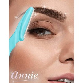 Annie - Professional BrowShaper - (36) Pack - Blue/Pink/Yellow - Stainless Steel - Safety Cover - Professional Shaping in Seconds