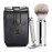 MHLE TRAVEL Black Leather Case Silvertip Fiber Safety Razor Travel Set