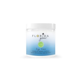 Sea Salt Body Scrub by Florida Suncare - Ocean Salt Body Polish Infused with Marine Algae - Exfoliating Face and Body Scrub - Facial Scrub Exfoliator to Tackle Acne (Key Lime, 3.3 oz)