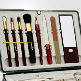 World No. 1, Three Seven 777 Travel Manicure Pedicure Grooming Kit Set - Nail Clipper (Total 18 Pcs, Model: TS-6000BG), Lifetime Warranty - Made in Korea, Since 1975