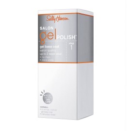Sally Hansen Salon Gel Polish, Gel Base Coat, Chip Resistant, Shiny Finish, LED Lamp Required