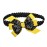 WEBB DIRECT2U WD2U Baby Girls Black Dotted Grosgrain Boutique Hair Bow Stretch Headband (Sun Yellow)