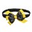 WEBB DIRECT2U WD2U Baby Girls Black Dotted Grosgrain Boutique Hair Bow Stretch Headband (Sun Yellow)