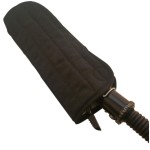 Case/Cover [Heat Resistant] for Curling Irons, Flat Irons or Straighteners, and Styling Irons, Silicone Coated Lining and Quilted Cotton Pouch for Travel, Gym, or Home [Black]