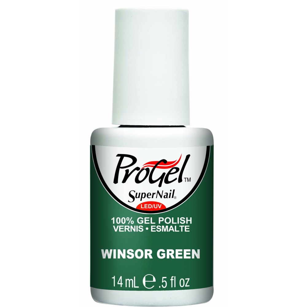Supernail Gel Polish for Nails, Winsor Green Creme, 0.5 Fluid Ounce