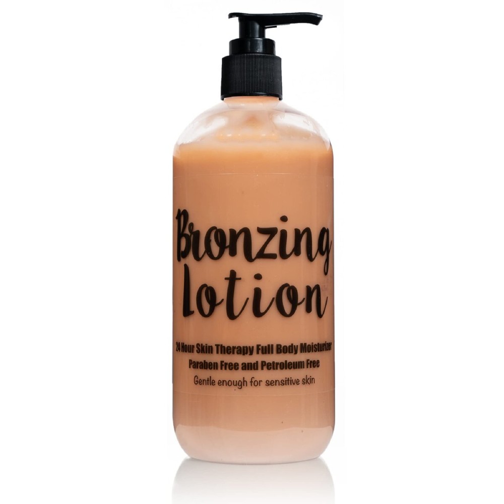 Hydrating Bronzing Lotion for a Radiant Sun-Kissed Glow - Enhances Color, Non-Greasy, Made in USA, Suitable for All Skin Types; 24 Hour Skin Therapy Body Lotion