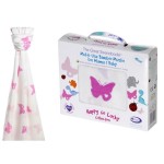 Cuski The Great Swandoodle Swaddle Blanket, Happy Butterflies