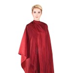 Cricket Forte Haircutting Cape Professional Salon Barbershop Hairdresser Hairstylist Cape for Clients, Adjustable Snap Neck Closure, Red