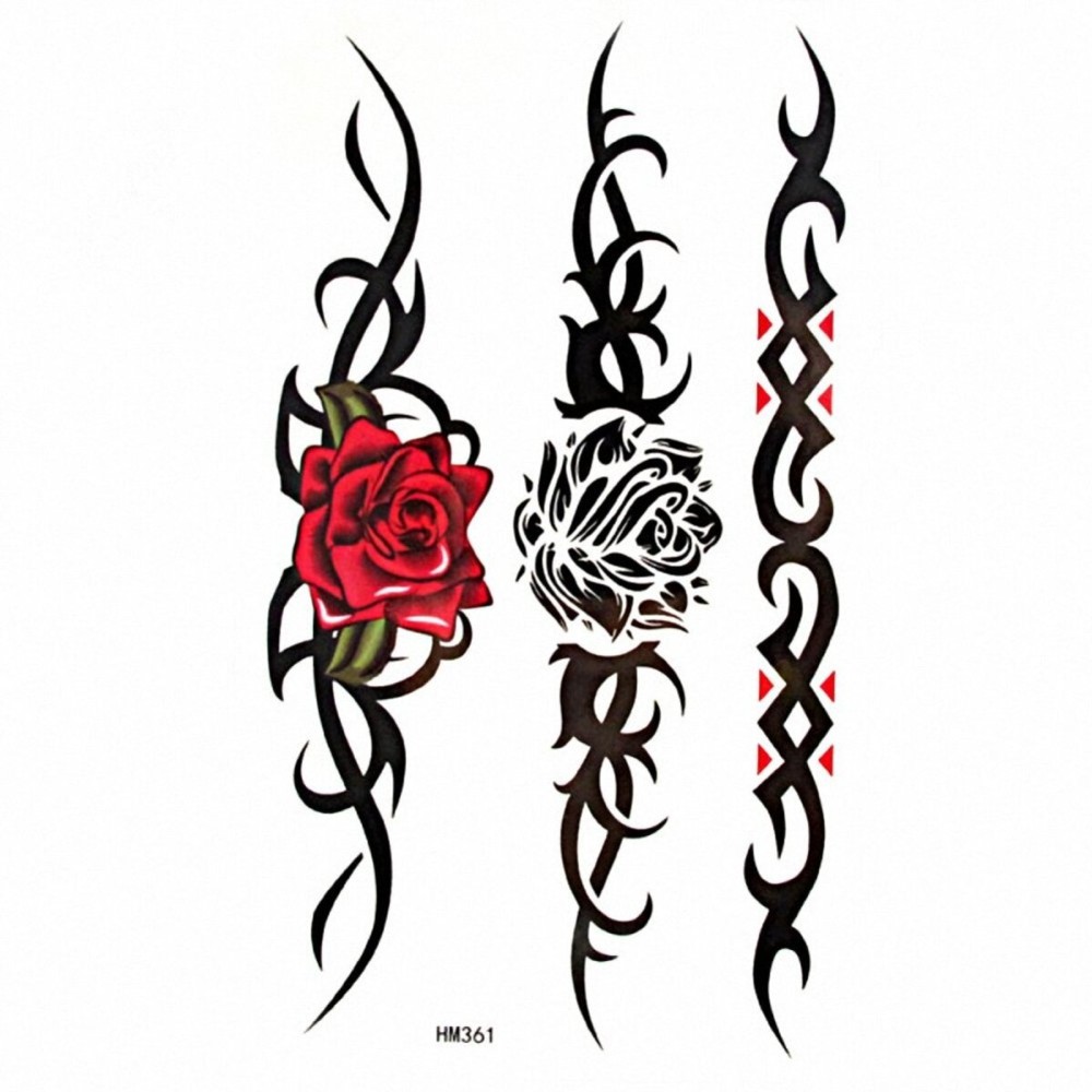 MapofBeauty Tribal Armband Pattern Waterproof Temporary Tattoo Paper Sticker 2 Sheets Per Pack MapofBeauty Tribal Armband Pattern Waterproof Temporary Tattoo Paper Sticker 2 Sheets Per Pack