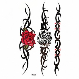 MapofBeauty Tribal Armband Pattern Waterproof Temporary Tattoo Paper Sticker 2 Sheets Per Pack