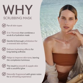 SEACRET 2-in-1 Facial Scrubbing Mask - Exfoliating Face Scrub & Mask | Gentle Face Scrubber Exfoliator for Deep Cleansing & Radiant Skin | Infused with Dead Sea Minerals & Pumpkin Enzyme and Kaolin