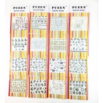 PUEEN 3D Nail Art Sticker Collection Set F2 - 16 Packs in Different Designs (Over 400 Stickers) Black & White Glitter Rhinestones 3D Lace Patterns Flowers Butterflies Hearts Nail Art Decal Decorations Stickers-BH000509