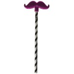 NPW Glitter Moustache Topper and Pencil, Pink (NP6780)