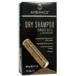 Ambiance Natural Dry Shampoo Powder Refill for Dark Hair - Non Aerosol Travel Size Brunette Tinted Shampoo - Non Toxic, Benzene Free - Volumizing, Refreshes Oily Hair & Covers Roots Between Colorings