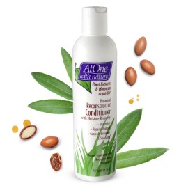 AtOne with Nature Reconstructor Conditioner - Restore and Strengthen Hair with Rosemary Extracts, Shea Butter, and Argan Oil - 8 Fl. Oz