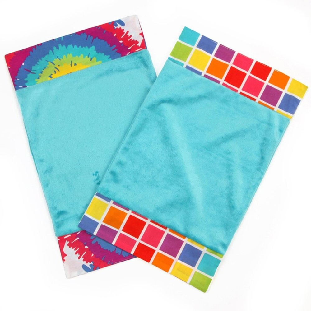 One Grace Place Terrific Tie Dye Burp Cloth, Aqua Blue, Royal Blue, Purple, Yellow, Green, Orange, Pink, Red and White