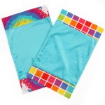 One Grace Place Terrific Tie Dye Burp Cloth, Aqua Blue, Royal Blue, Purple, Yellow, Green, Orange, Pink, Red and White