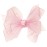 Wee Ones Girls\' Organza Double Hair Bow on a WeeStay Clip with Satin Knot Center, Mini, Light Pink