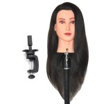 Bellrino 24 Cosmetology Mannequin Manikin Training Head with 100% Human Hair with Table Clamp Holer - Emma (EMMA+C)