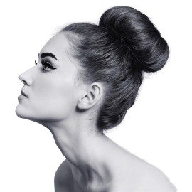 Beaute Galleria Hair Donut Bun Maker Ring Style Mesh Chignon Ballet Sock Bun (Medium, Beige/Blonde)