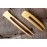(1) Yellow Teak Wood Two Prong Curved 4.5 Inch & (1) Yellow Teak Two Prong Straight 6 Inch Hair Stick Pick Pic Pin Fork