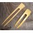 (1) Yellow Teak Wood Two Prong Curved 4.5 Inch & (1) Yellow Teak Two Prong Straight 6 Inch Hair Stick Pick Pic Pin Fork