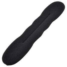 uxcell Black Sponge DIY Hairstyle Ponytail Bun Maker Holder 8.9 Inches for Lady