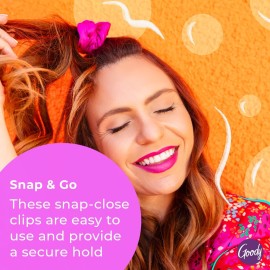 Goody Metal Contour Snap Clips - 12 Count, Assorted Colors - Just Snap Into Place - Suitable For All Hair Types - Pain-Free Hair Accessories For Women and Girls - All Day Comfort