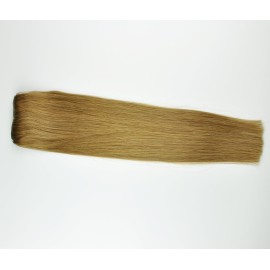 TRESSMATCH 20-22 Thick to Ends Remy Human Hair Clip in Extensions Light Brown Ashy Brown (Color 8) 10 Pieces(pcs) Full Head Set [Set Weight: 5.7oz/160grams] 