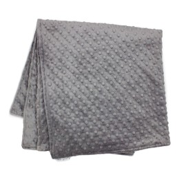 MEG ORIGINAL Charcoal Grey Minky Dot Baby Blanket 397